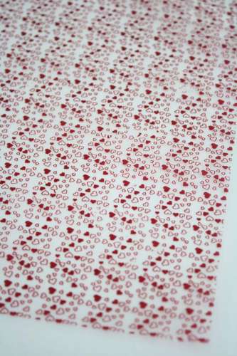 Chocolate Transfer Sheet - Red Hearts - Click Image to Close